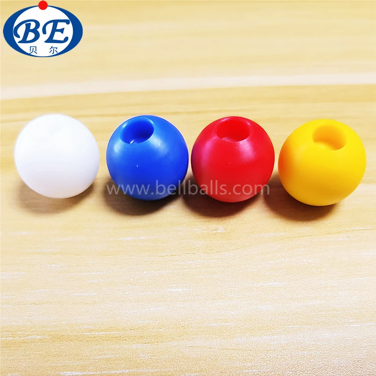 Plastic ball with blind hole